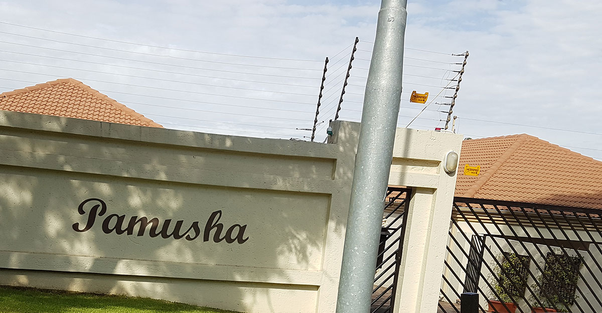 Pamusha Housing estate signage wall, Douglasdale